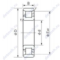 Чертеж подшипника N1036