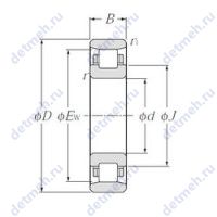 Чертеж подшипника N2308E