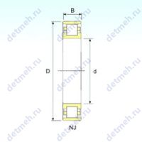Чертеж подшипника N 28/1120