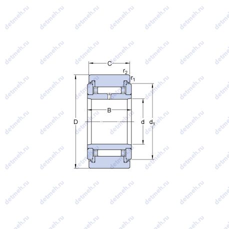 Подшипник NATR 25 PPXA чертеж