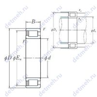 Чертеж подшипника NCF3080AV