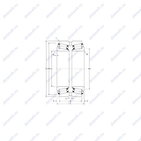 Подшипник 101041X/101076XG чертеж