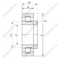 Чертеж подшипника NH1072