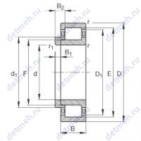 Чертеж подшипника NJ2304-E-TVP2 + HJ2304-E