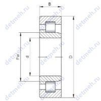Чертеж подшипника NJ2320E