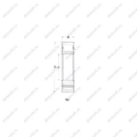 Подшипник NJ 414 чертеж