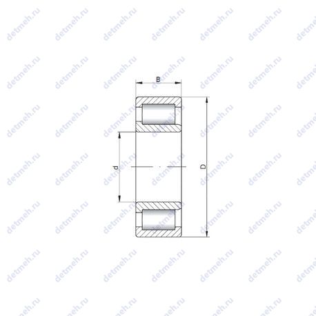 Подшипник NJF2305 V чертеж