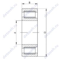 Чертеж подшипника NJF2310 V