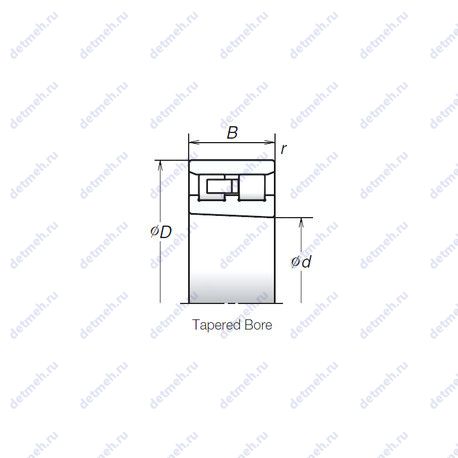 Подшипник NN3005MBKR чертеж