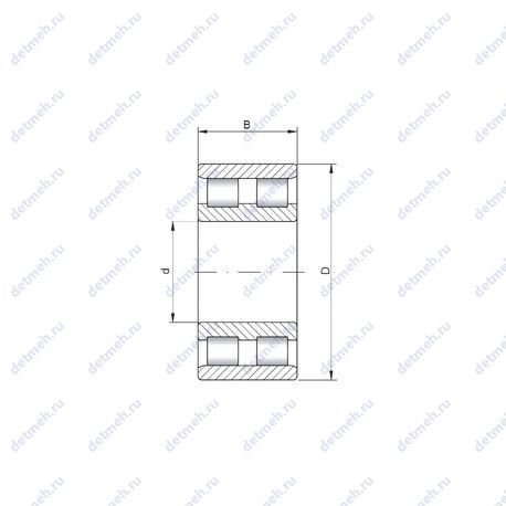 Подшипник NN3010 чертеж