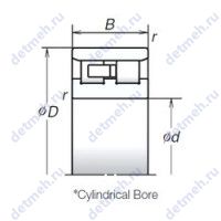 Чертеж подшипника NN3021ZTB