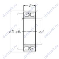 Чертеж подшипника NN3022/W33