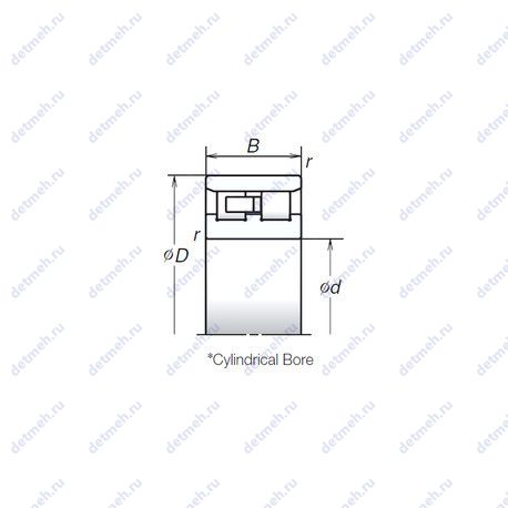 Подшипник NN3024TB чертеж