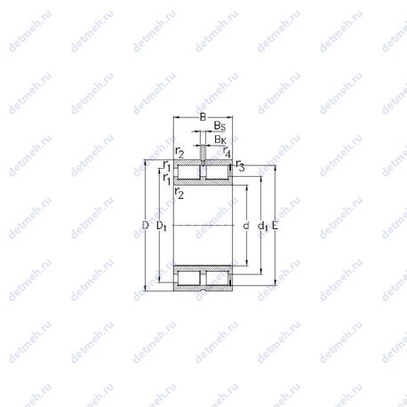 Подшипник NNCF4872V чертеж