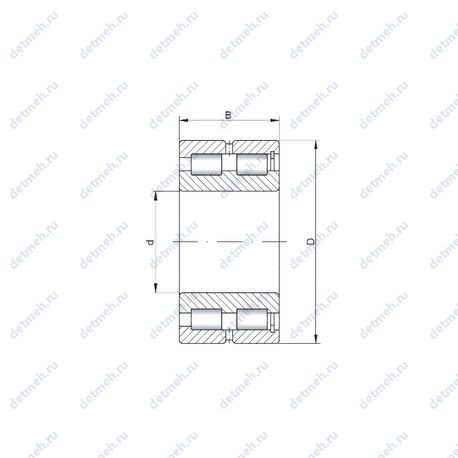 Подшипник NNCF5005-V чертеж