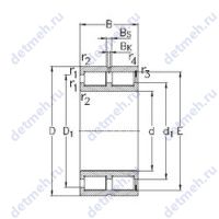 Чертеж подшипника NNCF5072V