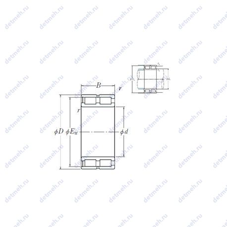 Подшипник NNCF5084V чертеж