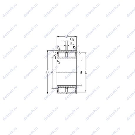 Подшипник NNCL4884-V чертеж