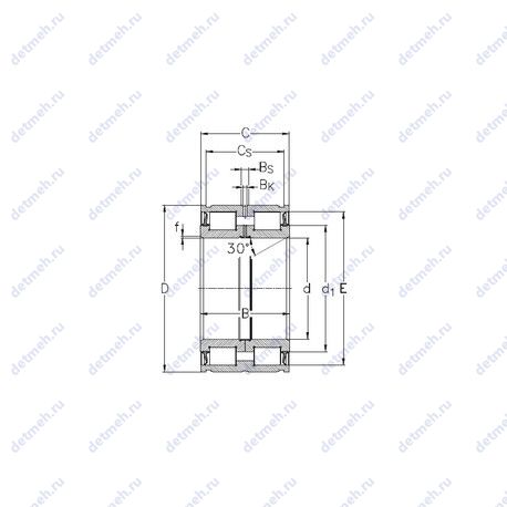 Подшипник NNF150-2LS-V чертеж