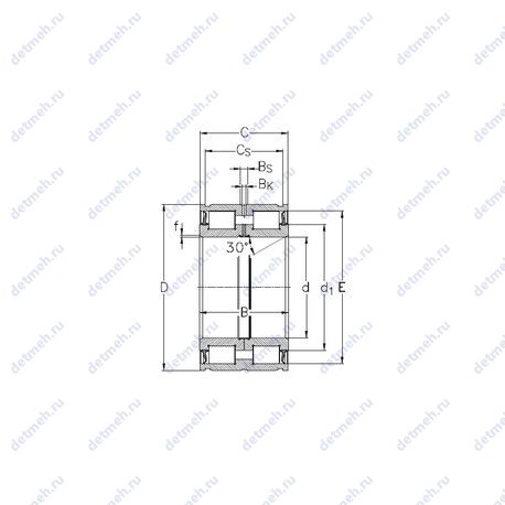 Подшипник NNF5026-2LS-V чертеж