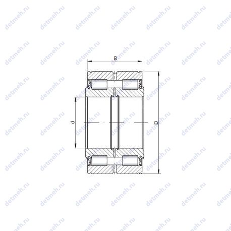 Подшипник NNF5026X V чертеж