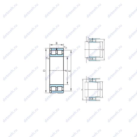 Подшипник NNP4952V чертеж