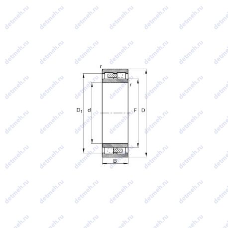 Подшипник NNU4140-M чертеж