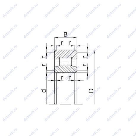 Подшипник 5-32206 0Р3.Р7 чертеж