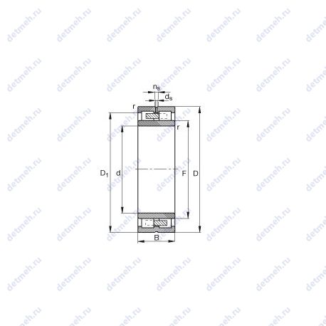 Подшипник NNU4920-S-M-SP чертеж