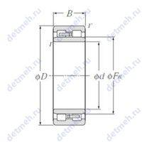 Чертеж подшипника NNU4920/W33