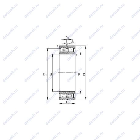 Подшипник NNU4930-S-M-SP чертеж