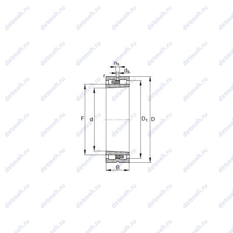 Подшипник NNU4940-S-K-M-SP чертеж