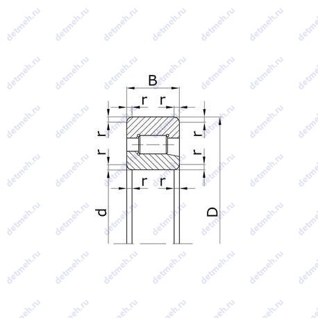 Подшипник HTF J33-1G5C3 чертеж