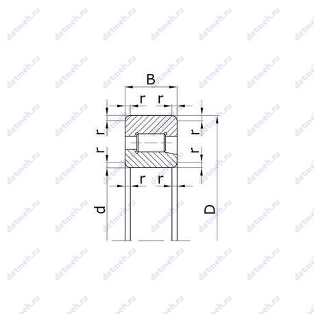 Подшипник PSL 412-307 чертеж