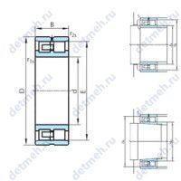 Чертеж подшипника NNU4956W33M