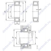 Чертеж подшипника NU2260-EX-M1