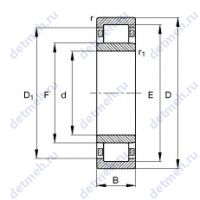 Чертеж подшипника NU2260-EX-TB-M1