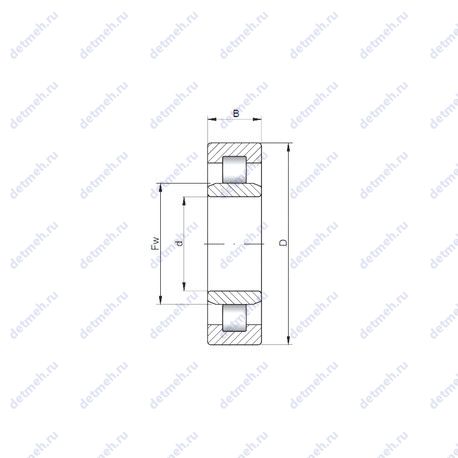 Подшипник NU2344 E чертеж