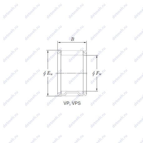 Подшипник 25VPU3020B чертеж