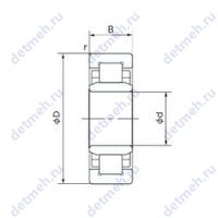 Чертеж подшипника NU314T