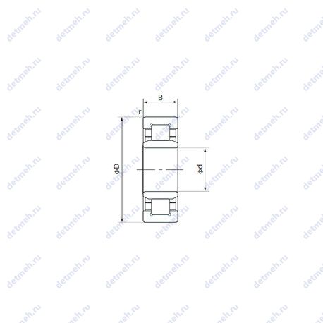 Подшипник NU316TSL чертеж