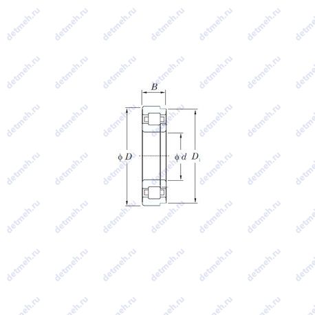 Подшипник NUP204R чертеж