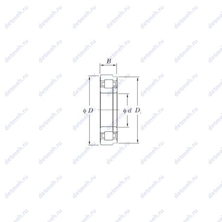 Подшипник NUP2232R чертеж