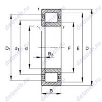 Чертеж подшипника NUP2328-E-M1