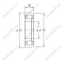 Чертеж подшипника NUP306R