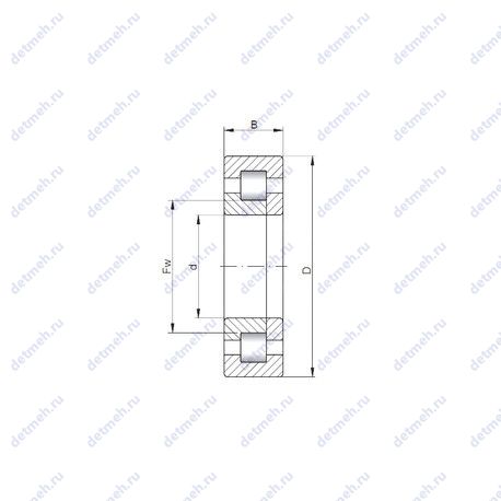 Подшипник NUP3220 чертеж