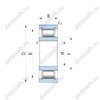 Чертеж подшипника PL25-7CG38