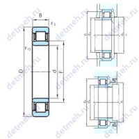 Чертеж подшипника PSL 412-305