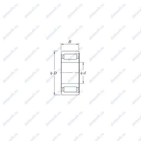 Подшипник 8E-NK1-25X56.4X19-3 чертеж