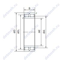 Чертеж подшипника RB4856